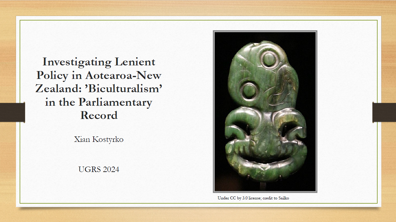 Title slide with photograph of sculpture