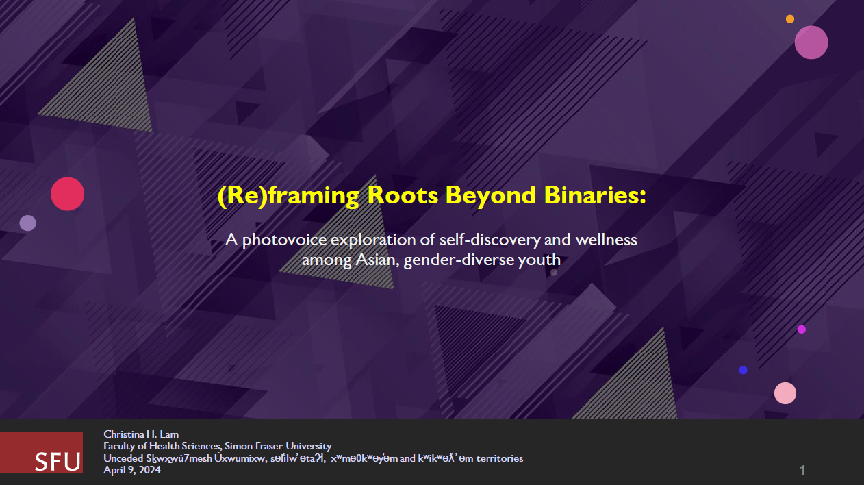 Title slide with abstract graphics