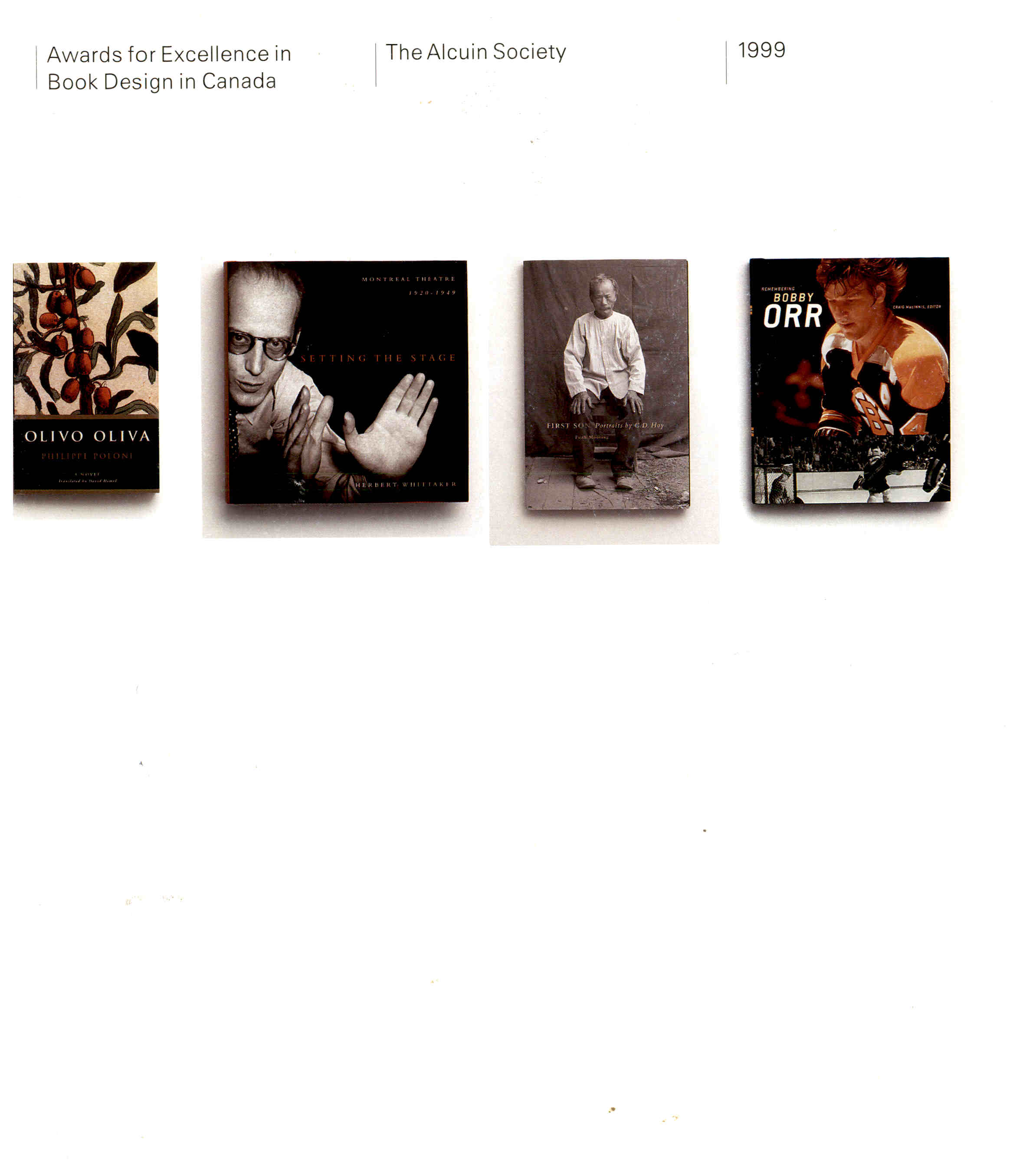 Cover page for 1999 Alcuin Award Winner Catalogue